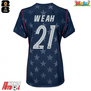 Estados Unidos Timothy Weah #21 Segunda Equipación Mujer Mundial 2026 Manga Corta